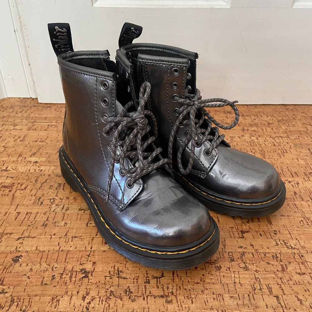 Dr Martens Kids' 1460 Metallic Lace Up Boots
